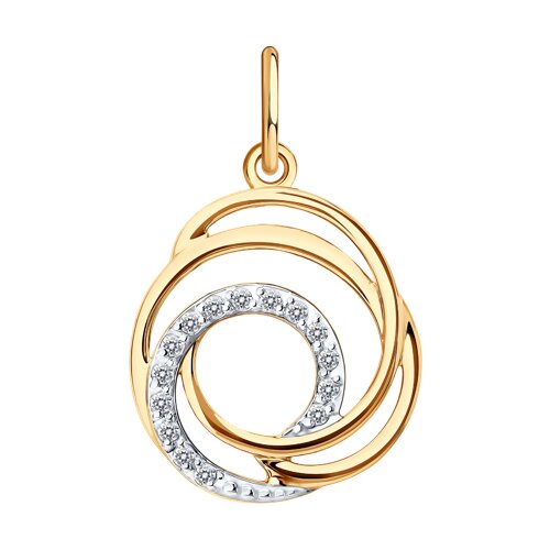 Подвеска Diamant - Золото 585, Фианит (арт. 51-130-01371-1)