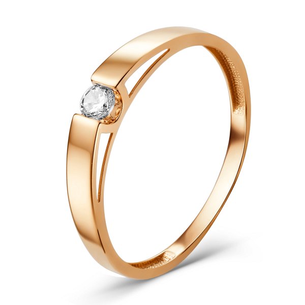 Кольцо ЮФ Династия - Золото 585, Фианит (арт. 015211-1100)