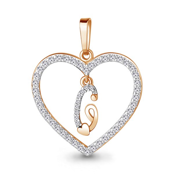 Подвеска Аквамарин - Серебро 925, Фианит (арт. 24698А.6)