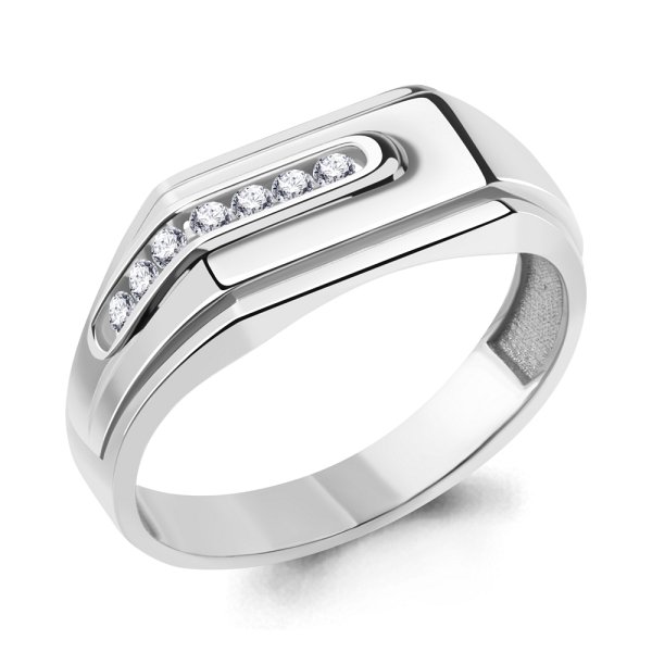 Кольцо Аквамарин - Серебро 925, Фианит (арт. 67709А.5)