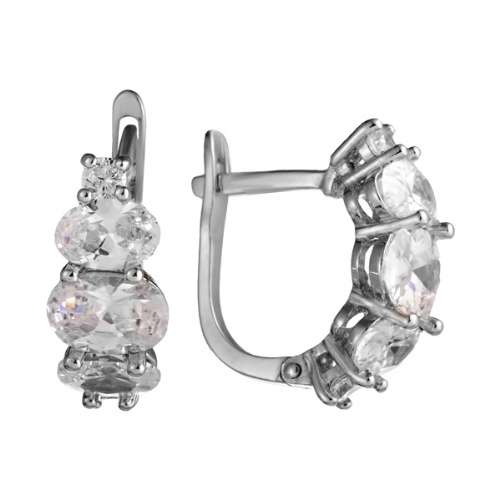 Серьги Мастер Клио - Серебро 925, Фианит (арт. 22С0254Д)