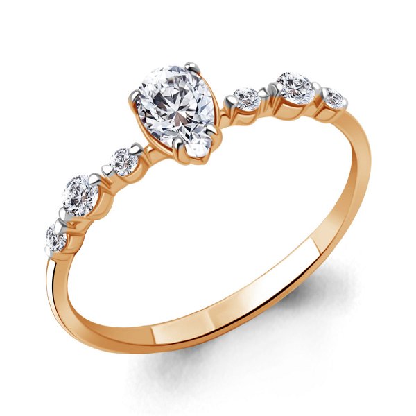 Кольцо Аквамарин - Золото 375, Фианит (арт. 67787.8)