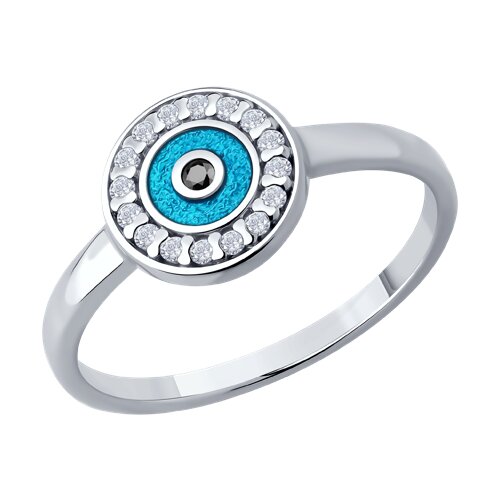 Кольцо Diamant - Серебро 925, Фианит, Эмаль (арт. 94-110-02227-1)