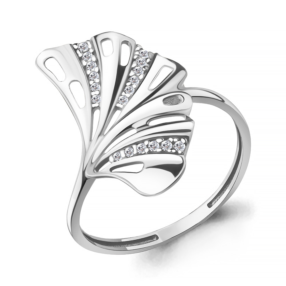 Кольцо Аквамарин - Серебро 925, Фианит (арт. 600863А.5)