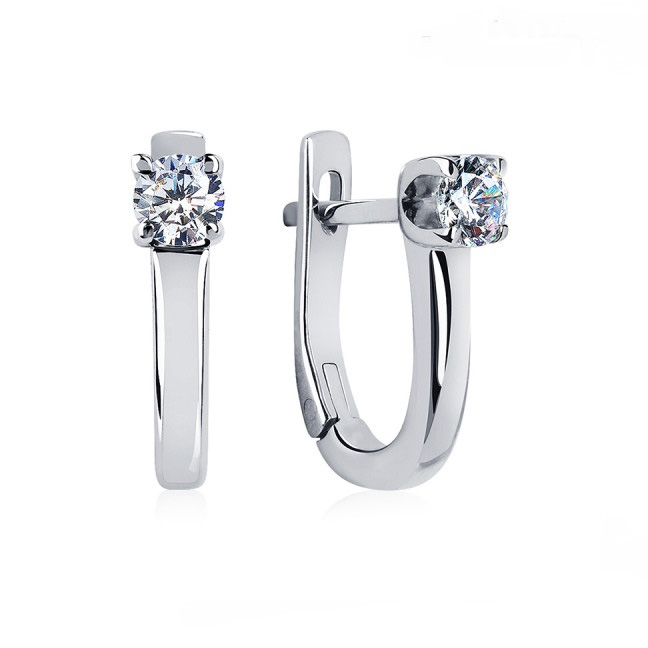 Серьги Platinum Lab. - Платина 950, Бриллиант (арт. ПС-096-01)