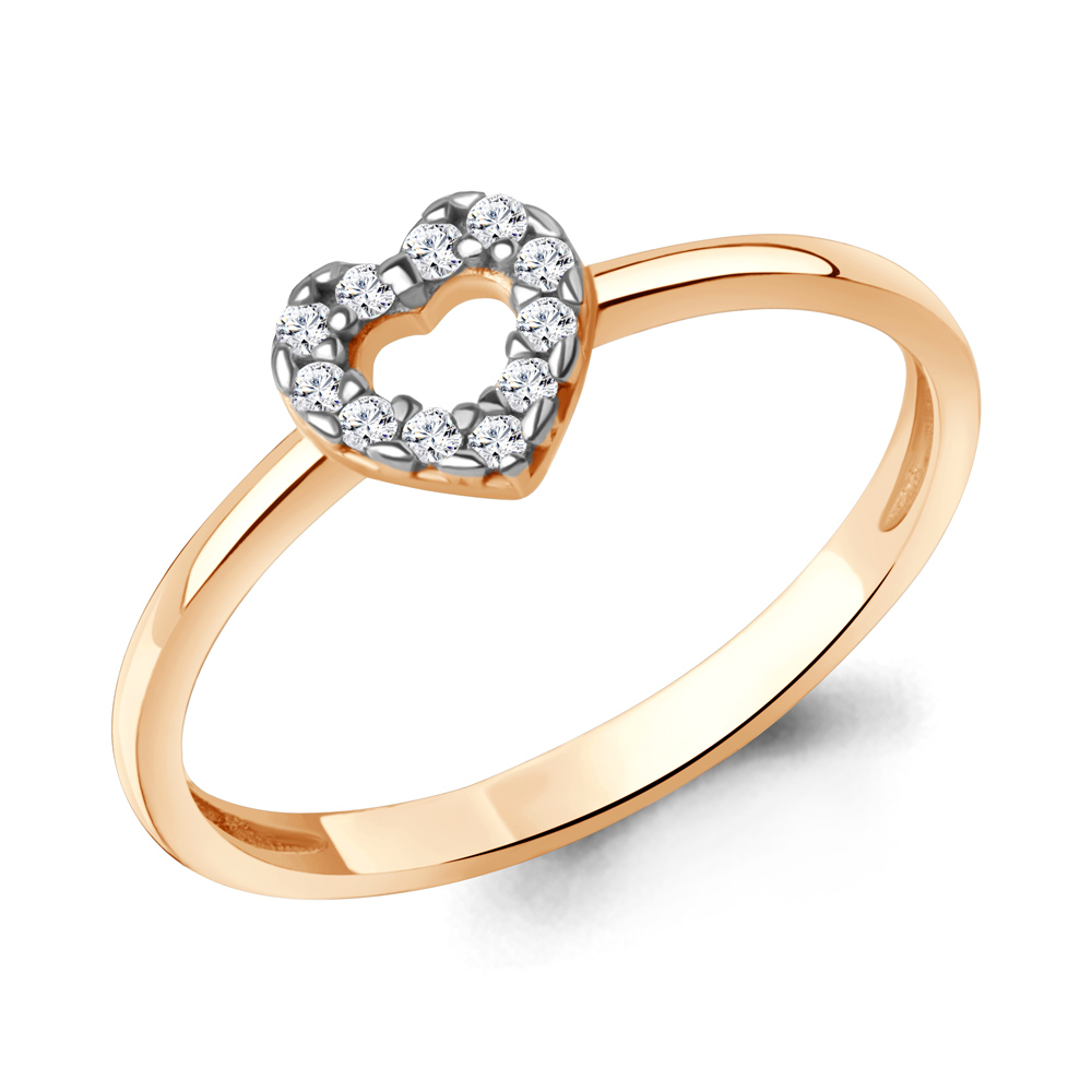 Кольцо Аквамарин - Серебро 925, Фианит (арт. 600334А.6)