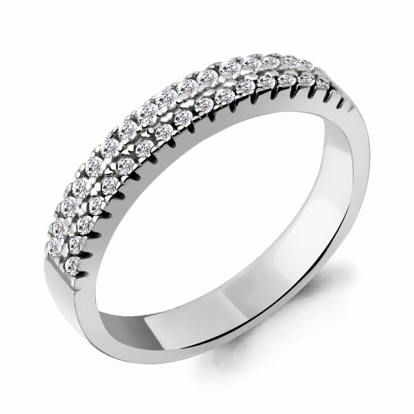 Кольцо Аквамарин - Серебро 925, Фианит (арт. 67206А.5)