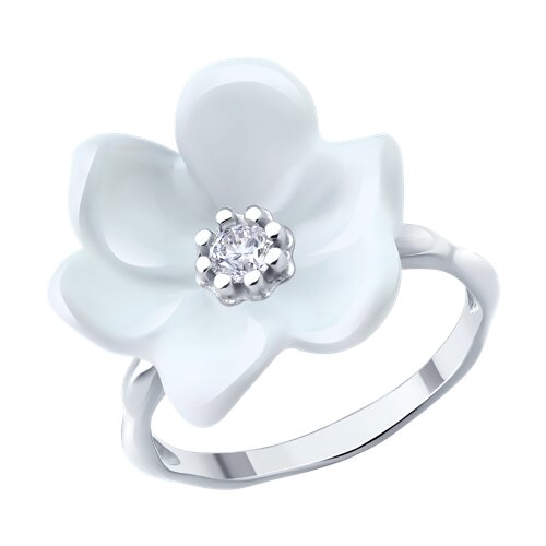 Кольцо SOKOLOV - Серебро 925, Фианит, Эмаль (арт. 94014401)