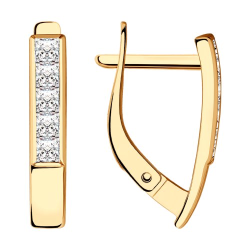 Серьги SOKOLOV - Золото 585, Фианит (арт. 028756)