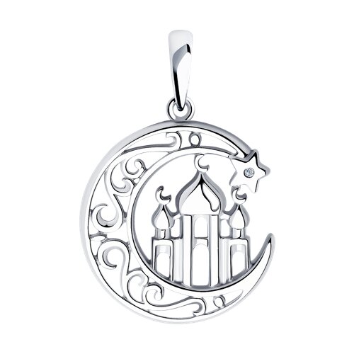 Подвеска SOKOLOV - Серебро 925, Бриллиант (арт. 87030066)