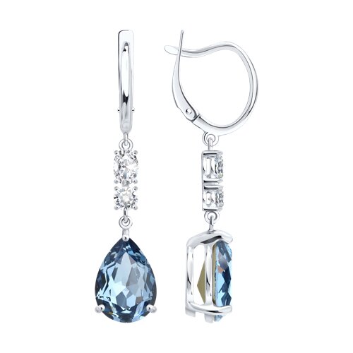 Серьги SOKOLOV - Серебро 925, Кристалл, Фианит (арт. 94027690)