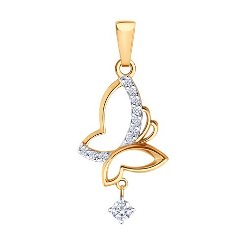 Подвеска SOKOLOV - Золото 585, Фианит (арт. 036820)