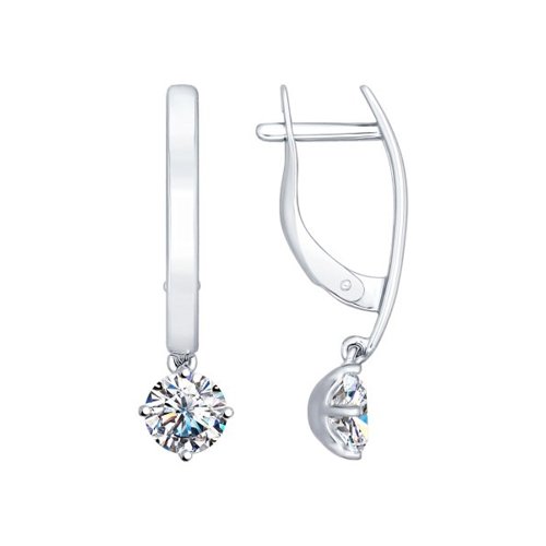 Серьги SOKOLOV - Серебро 925, Фианит (арт. 94022297)