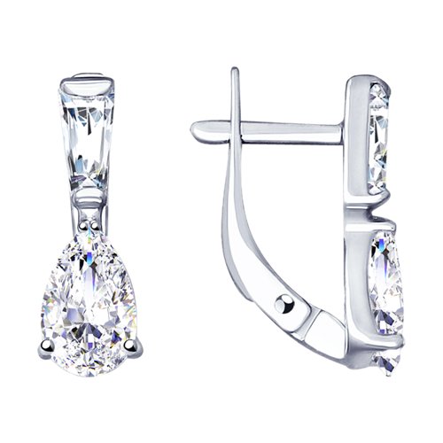 Серьги SOKOLOV - Серебро 925, Фианит (арт. 94023087)