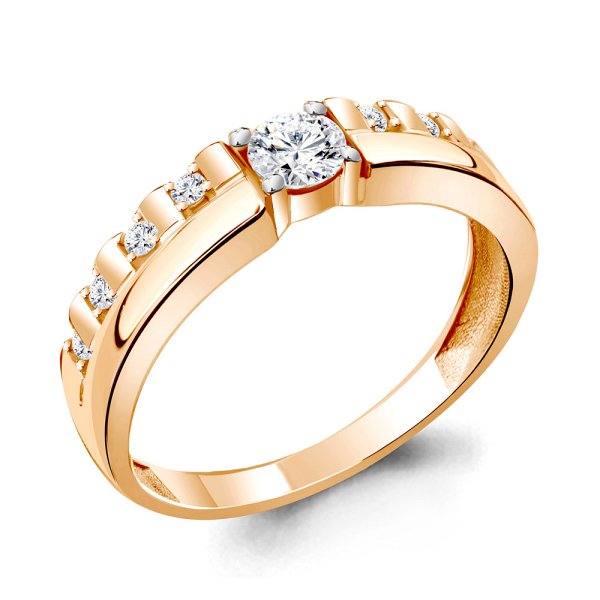 Кольцо Аквамарин - Серебро 925, Фианит (арт. 68862А.6)