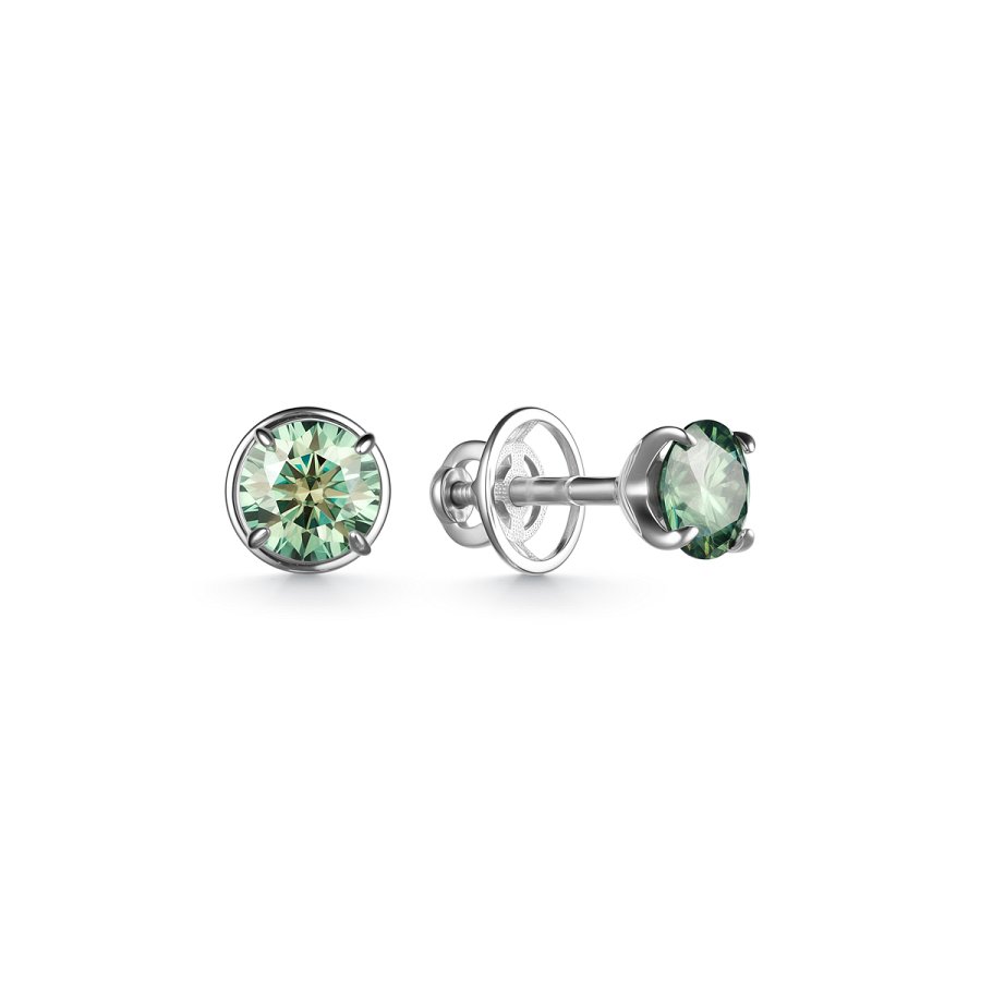 Серьги Дар - Серебро 925, Синтетический муассанит (арт. С-3694рс16139)