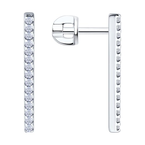 Серьги SOKOLOV - Серебро 925, Фианит (арт. 94027085)