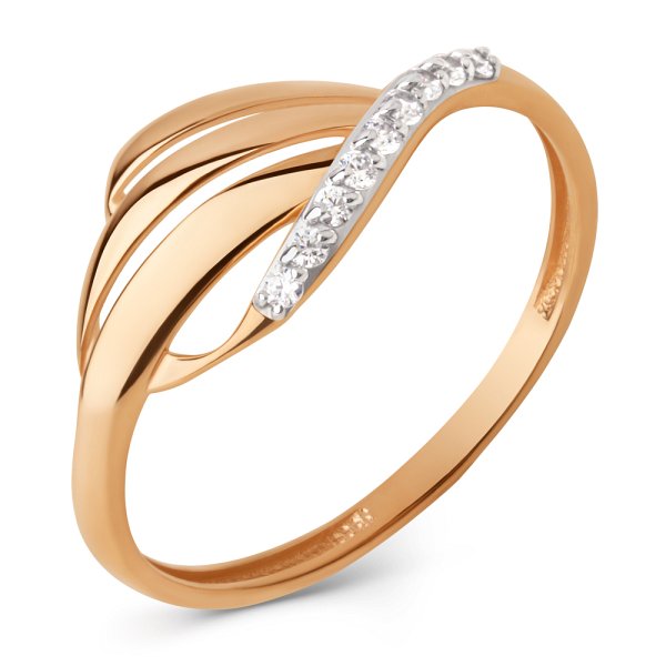 Кольцо ЮФ Династия - Золото 585, Фианит (арт. 025331-1102)