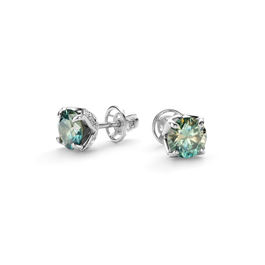 Серьги Дар - Серебро 925, Синтетический муассанит (арт. С-5162рс16139)