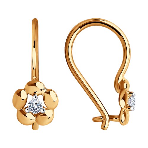 Серьги SOKOLOV - Золото 375, Фианит (арт. 31-120-01487-1)