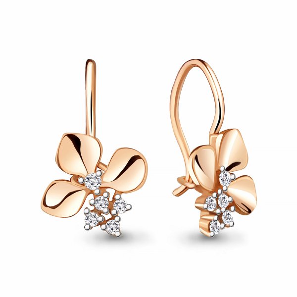 Серьги Аквамарин - Серебро 925, Фианит (арт. 48734А.6)