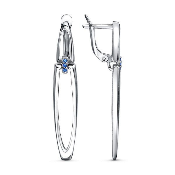 Серьги Красная пресня - Серебро 925, Шпинель (арт. 33814794Пл4)