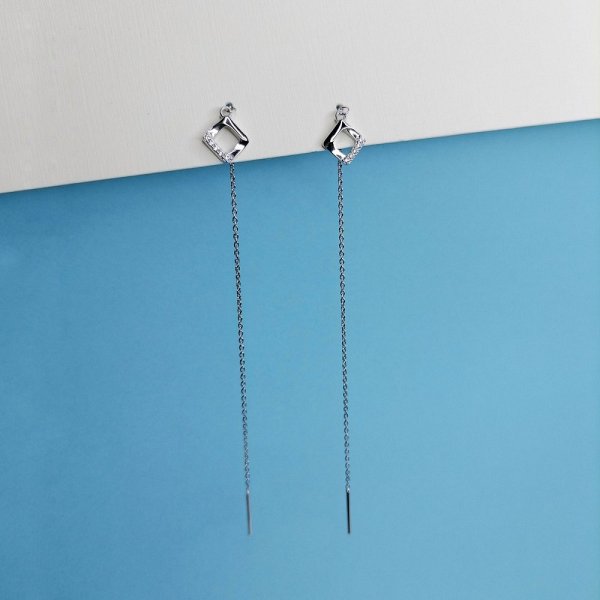 Серьги Галатея - Серебро 925, Фианит (арт. 3564.1)