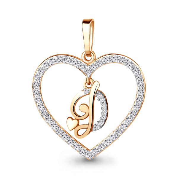 Подвеска Аквамарин - Серебро 925, Фианит (арт. 24686А.6)