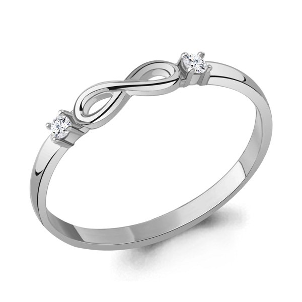 Кольцо Аквамарин - Серебро 925, Фианит (арт. 67927А.5)