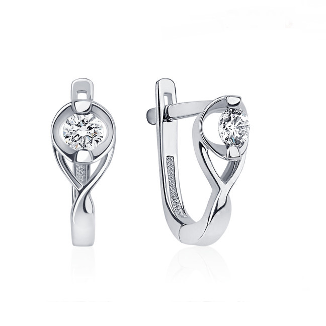 Серьги Platinum Lab. - Платина 950, Бриллиант (арт. ПС-209-01)