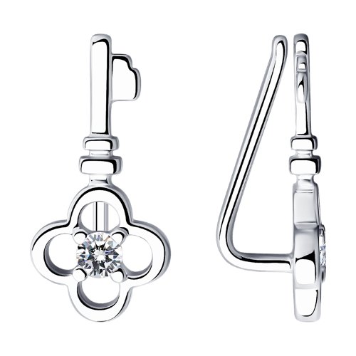 Серьги SOKOLOV - Серебро 925, Фианит (арт. 94023909)