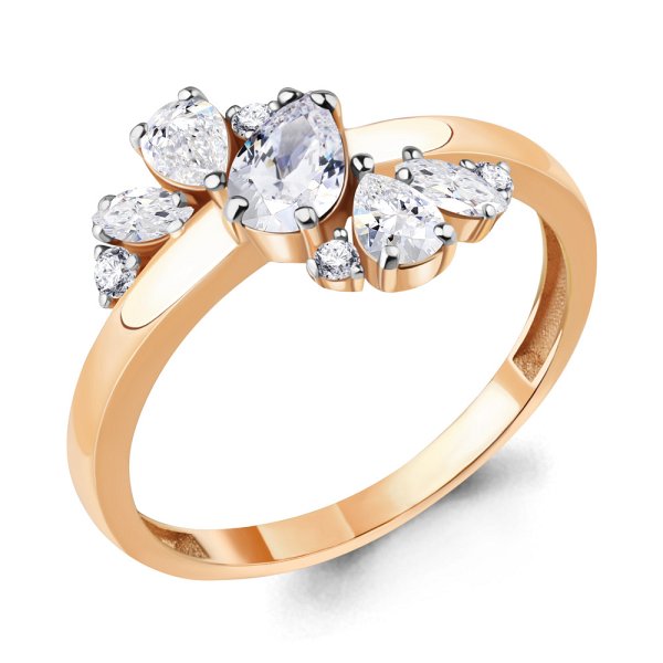 Кольцо Аквамарин - Серебро 925, Фианит (арт. 67411А.6)