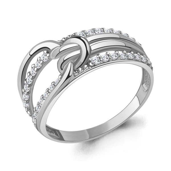 Кольцо Аквамарин - Серебро 925, Фианит (арт. 67941А.5)