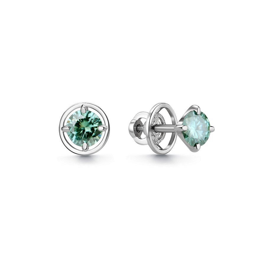 Серьги Дар - Серебро 925, Синтетический муассанит (арт. С-2449рс16139)