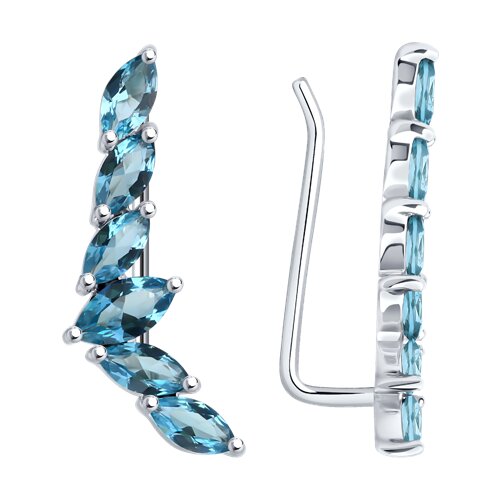 Серьги Diamant - Серебро 925, Синтетический ситалл (арт. 94-320-02173-1)