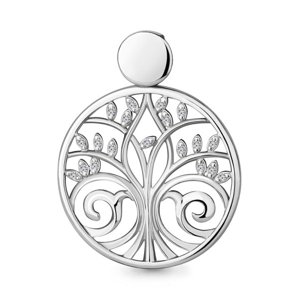 Подвеска Аквамарин - Серебро 925, Фианит (арт. 24236А.5)