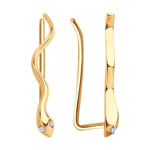 Серьги SOKOLOV - Золото 585, Фианит (арт. 0200497)