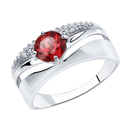 Кольцо Diamant - Серебро 925, Родолит, Фианит (арт. 94-310-00788-1)