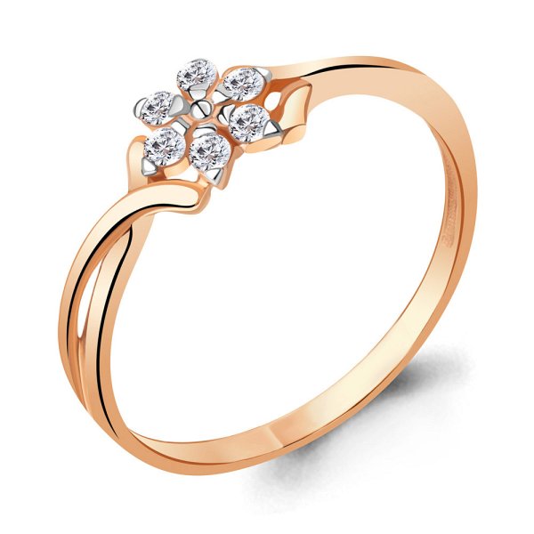 Кольцо Аквамарин - Золото 375, Фианит (арт. 68731А.8)