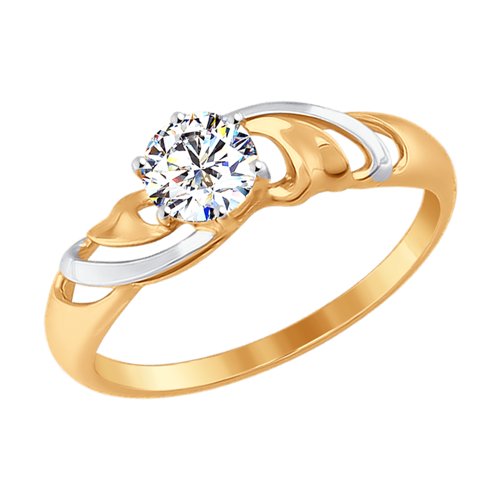 Кольцо SOKOLOV - Золото 375, Фианит (арт. 017300-4)