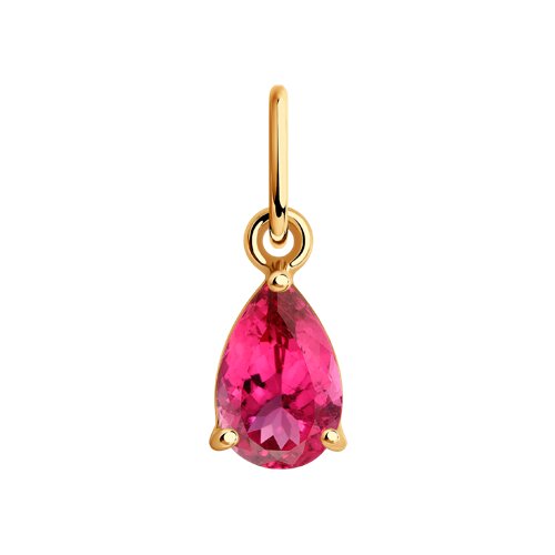 Подвеска SOKOLOV - Золото 375, Синтетический рубин (арт. 37732013)