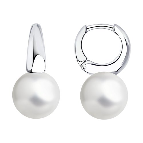 Серьги Diamant - Серебро 925, Жемчуг имитация (арт. 94-120-01177-1)