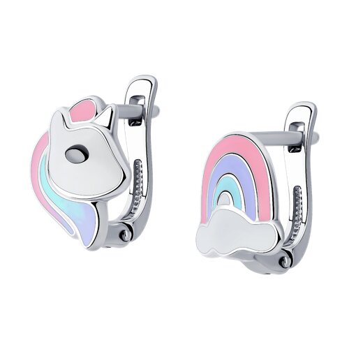 Серьги SOKOLOV - Серебро 925, Эмаль (арт. 94025751)