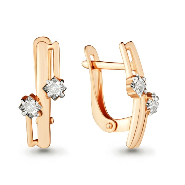 Серьги Аквамарин - Золото 375, Фианит (арт. 46401.8)