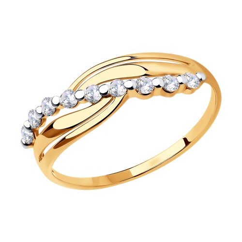 Кольцо SOKOLOV - Золото 585, Фианит (арт. 019037)