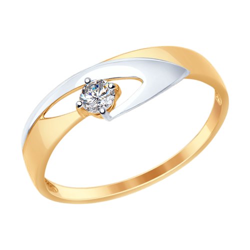 Кольцо SOKOLOV - Золото 375, Фианит (арт. 017288-4)