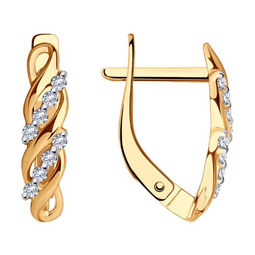 Серьги SOKOLOV - Золото 585, Фианит (арт. 029711)