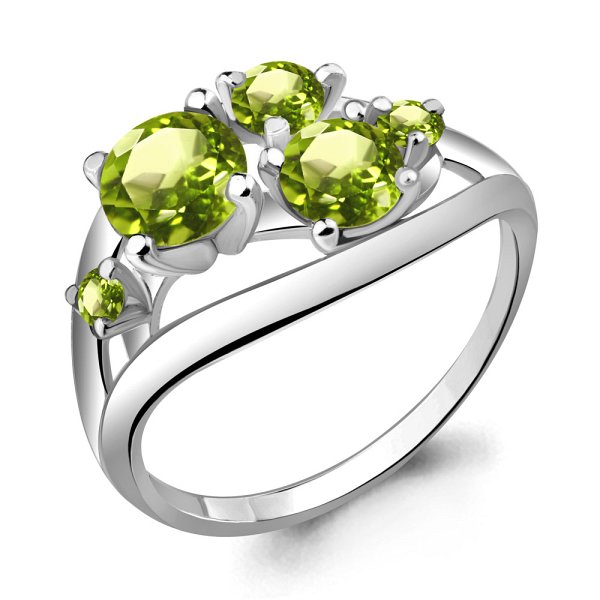 Кольцо Аквамарин - Серебро 925, Хризолит (арт. 6508807.5)