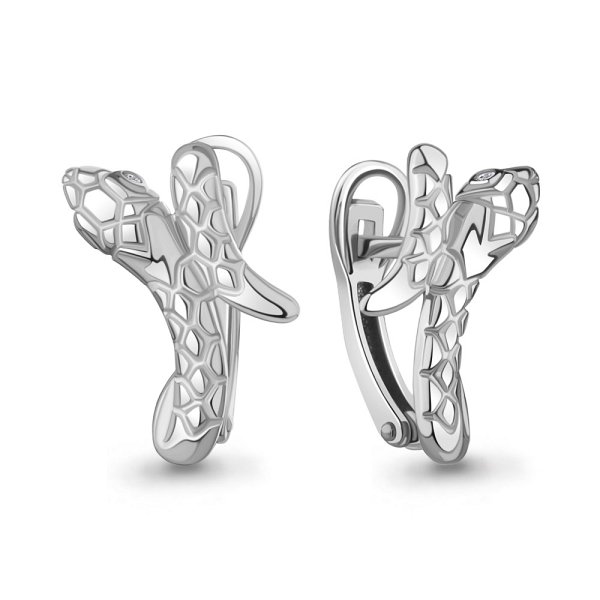 Серьги Аквамарин - Серебро 925, Фианит (арт. 400766А.5)