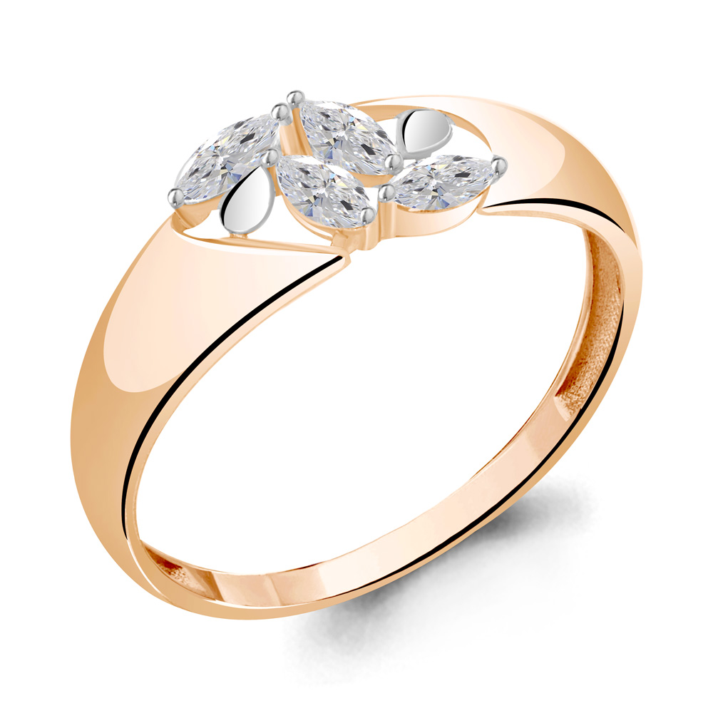 Кольцо Аквамарин - Серебро 925, Фианит (арт. 67308.6)